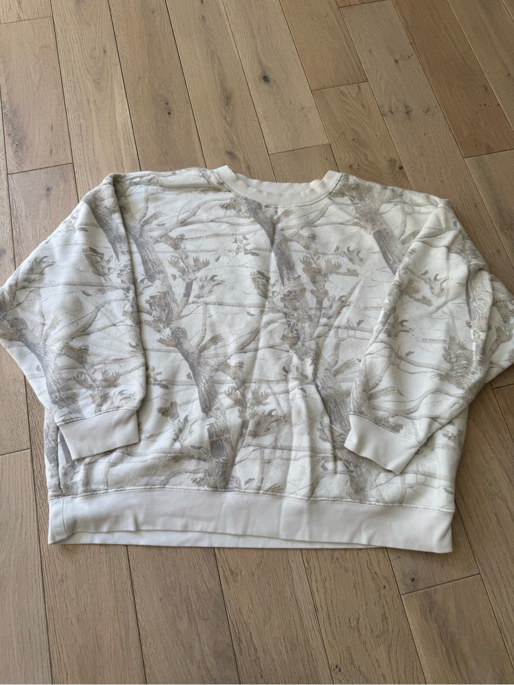 Neutral Floral Print Crewneck Sweatshirt - Women